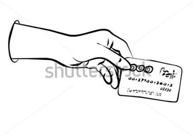Credit Card Monochrome Black And White Business Finance Illustration