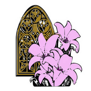 Description  This Free Clipart Picture Is Of A Church Window With Pink
