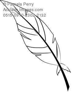 Feather Coloring Page Royalty Free Clip Art Picture