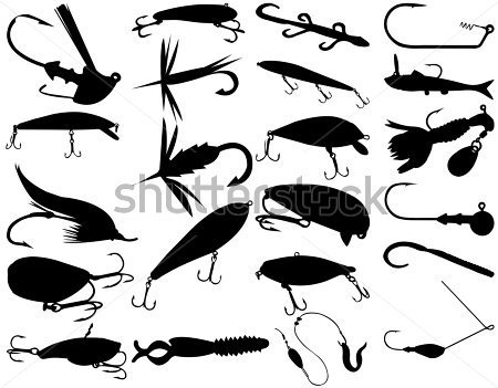 Fishing Hooks And Lures Vector Clip Arts   Clipartlogo Com