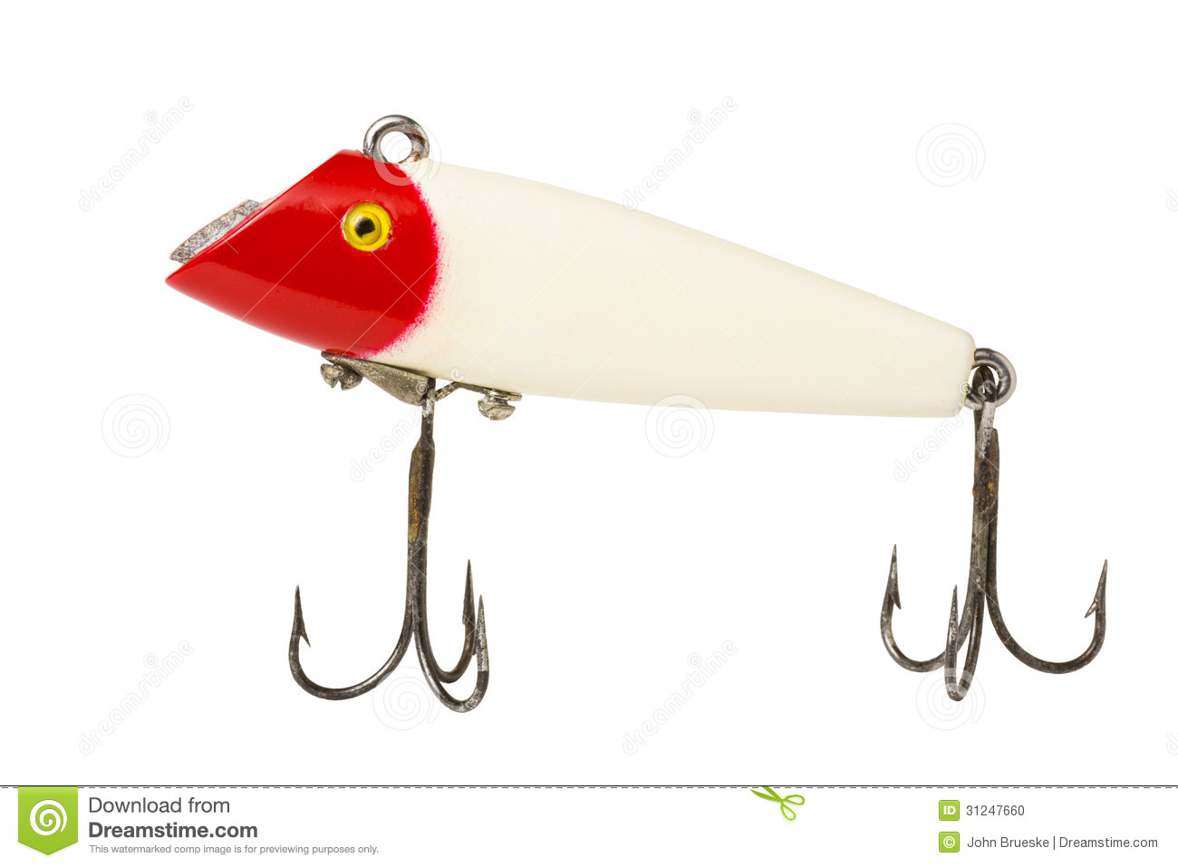 Fishing Lures Clipart Red   White Fishing Lure