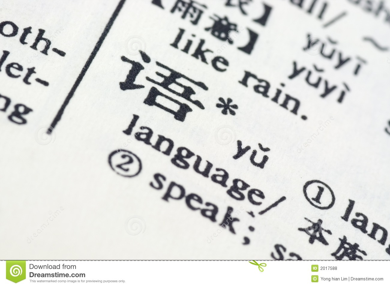Language Written In Chinese In A Chinese English Translation