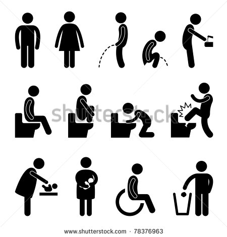     Male Female Pregnant Handicap Public Sign Symbol Icon Pictogram