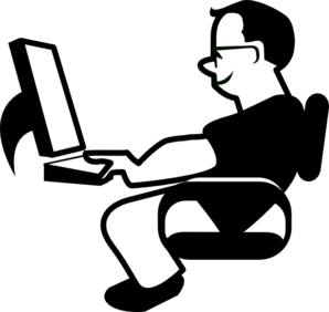 Man Using Computer Clip Art At Clker Com   Vector Clip Art Online