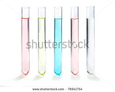 Photo Multicoloured Test Tubes Science And Medical Glassware And Test