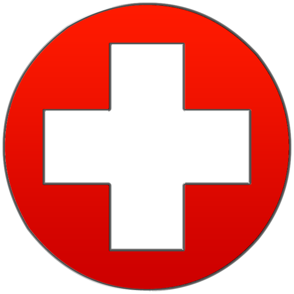 Red Cross Round Red Png