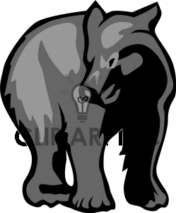 Royalty Free Brown Bear Cub Climbing A Tree Clipart Image Picture Art