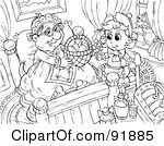 Royalty Free Rf Clipart Illustration Of A Black And White Little Red