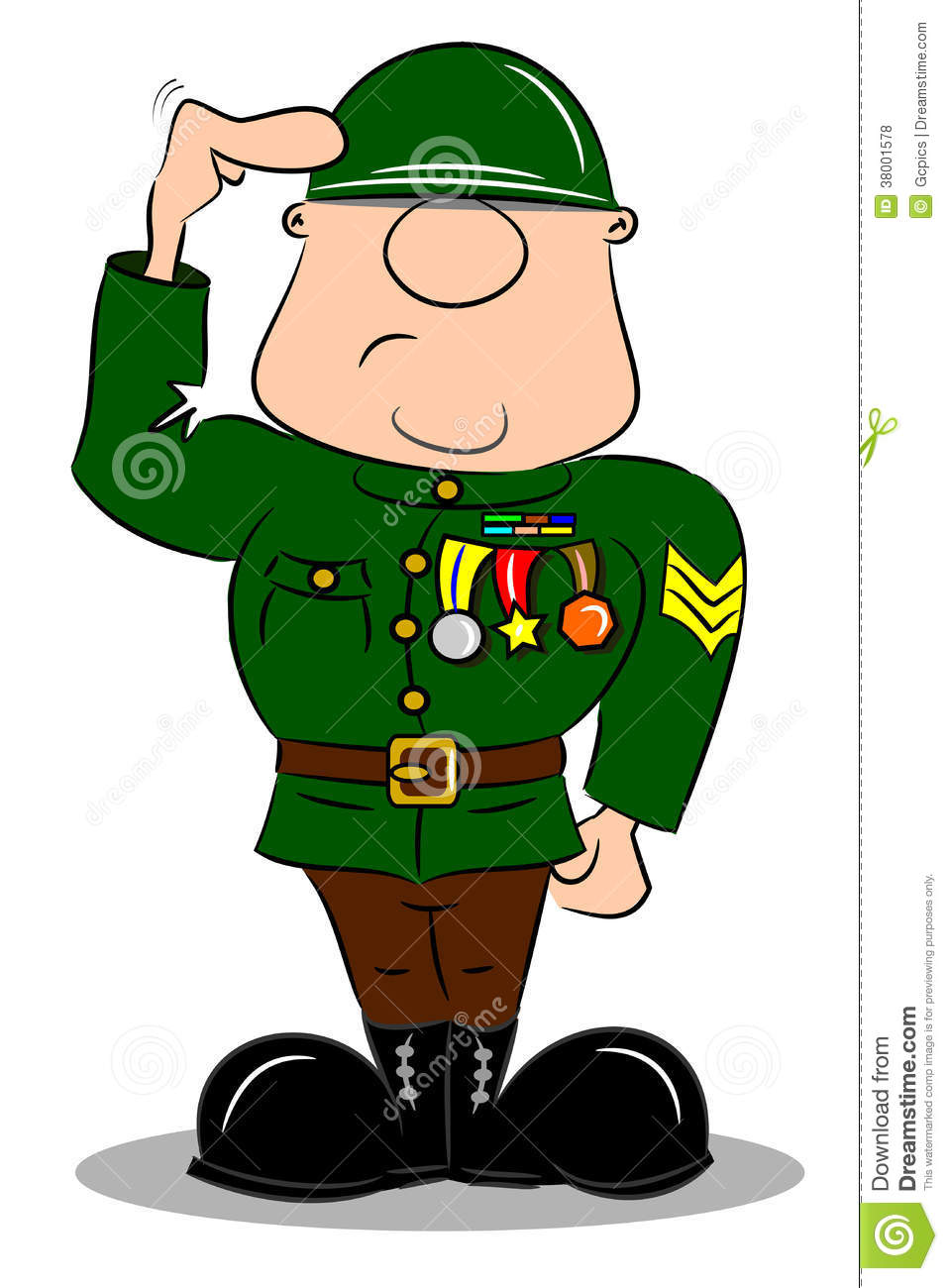 Saluting Cartoon Soldier Royalty Free Stock Photos   Image  38001578