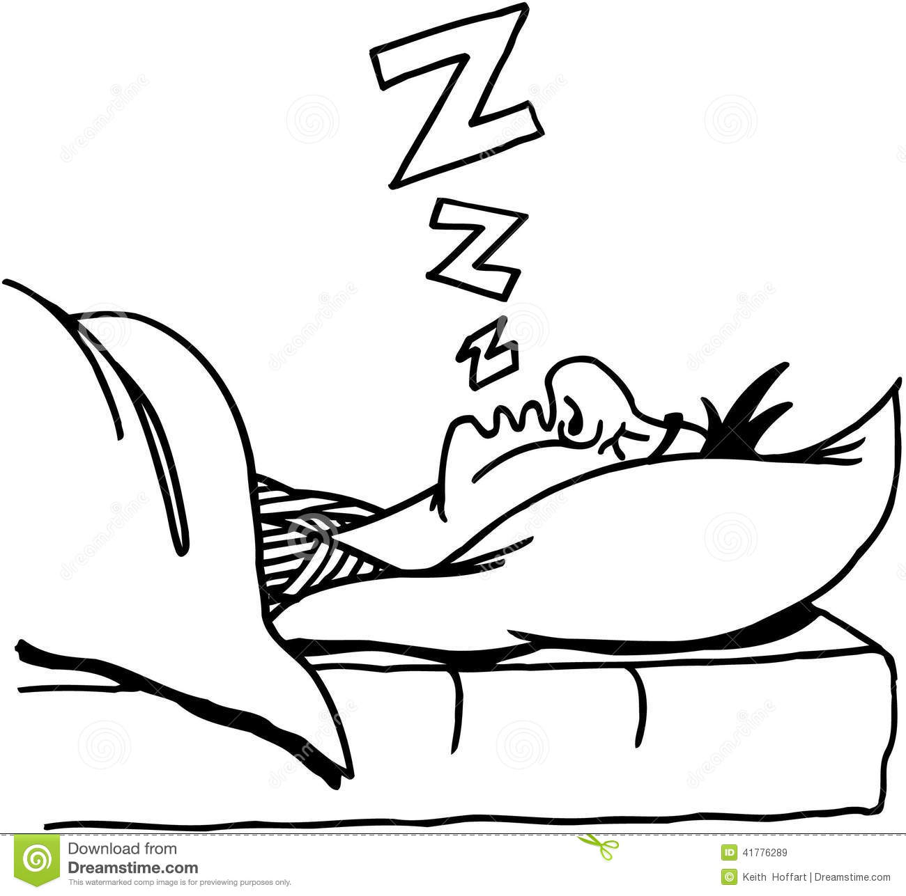 Sleeping Snoring Man Cartoon Vector Clipart Stock Vector   Image