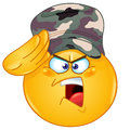 Soldier Emoticon Saluting Saying Yes Sir Stock Photo Clipart