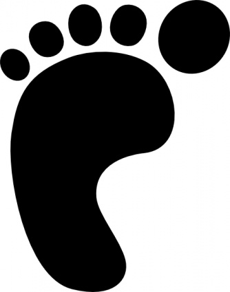 White Cartoon Shapes Foot Free Bodypart Shape Footprint Prints Of Clip
