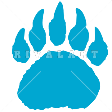 Wolverine Paw Print Clipart