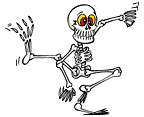     Animation  Free Halloween Animated Gif A Silly Animated Skeleton