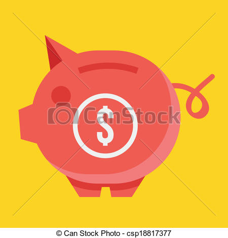 Bank And Dollar Sign Icon Savings Concept Csp18817377   Search Clipart