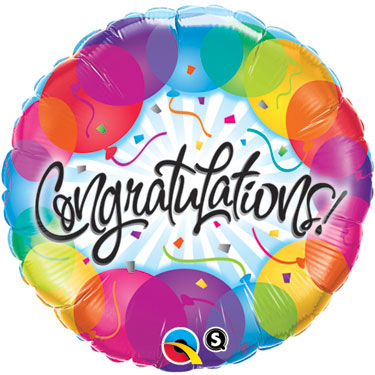 Bright Congratulations Mylar Balloon