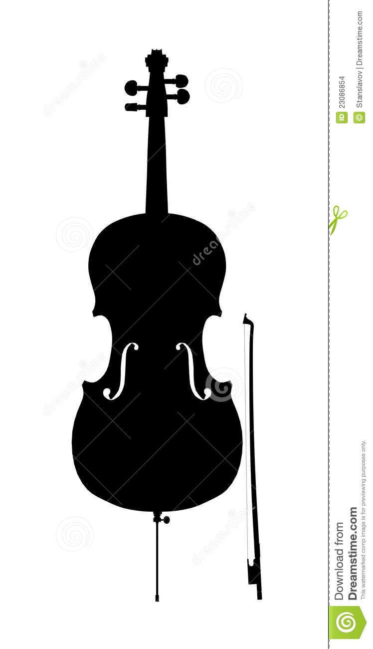 Cello Outline Silhouette Stock Images   Image  23086854