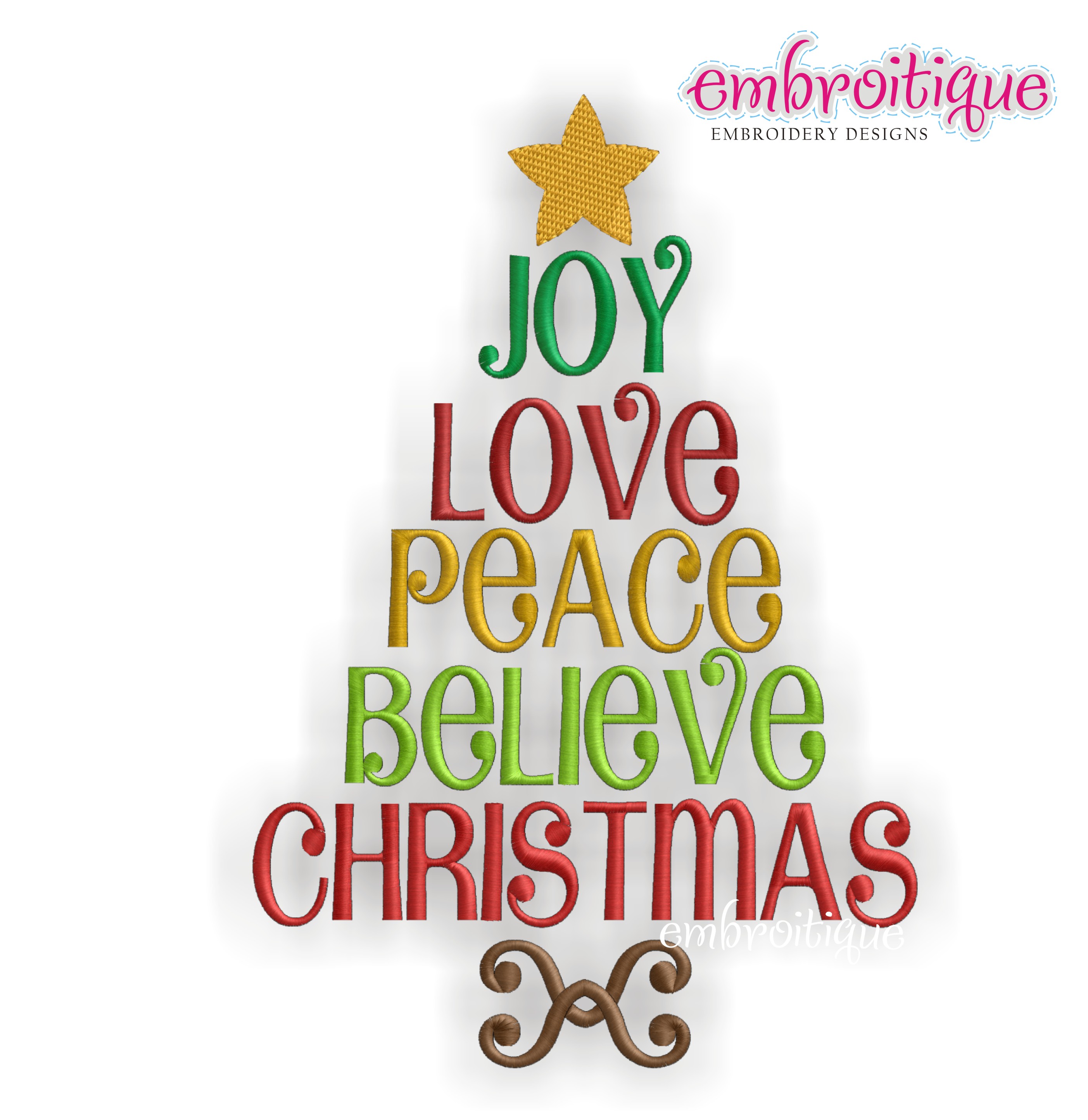 Christmas   Christmas Words Tree   Joy Love Peace Believe Christmas