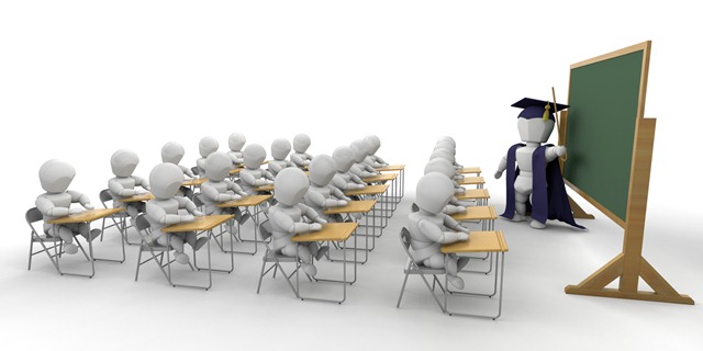 Clipart Illustration Of A Full Classroom Of Students Sitting In Their