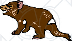 Clipart Illustration Of A Grumpy Tasmanian Devil   Cartoonsof Com
