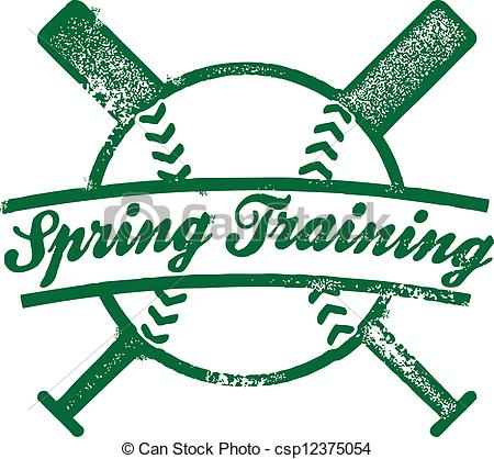 Clipart Vector Of Baseball Spring Training Stamp   Spring Training