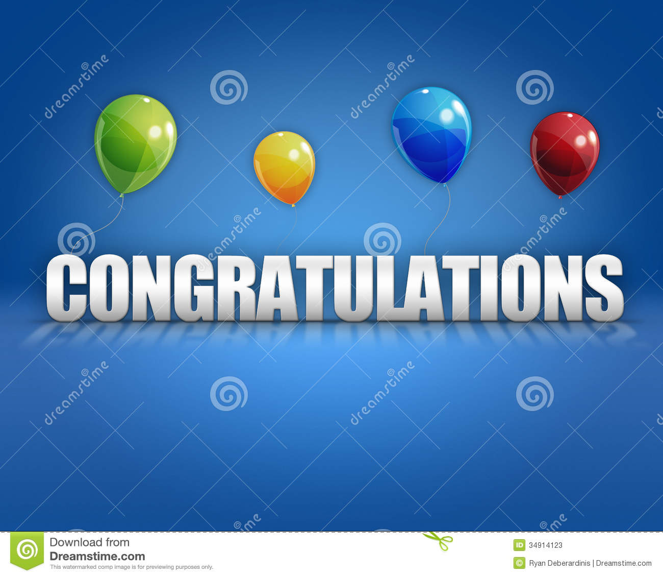 Congratulations Balloons On 3d Stage Background Template