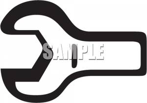 Crescent Wrench Head   Royalty Free Clipart Picture