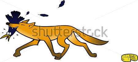 Cuervo Comer De Fox Para Robar Su Queso Im Genes Predise Adas  Clip