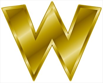 Free Gold Letter W  Clipart   Free Clipart Graphics Images And Photos