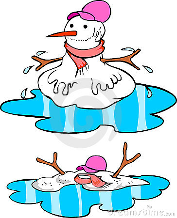 Melting Snowman Clip Art Snowman Stock Image