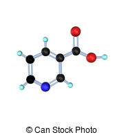 Molecule Vitamin B3   3d Illustration Looks Molecule Of