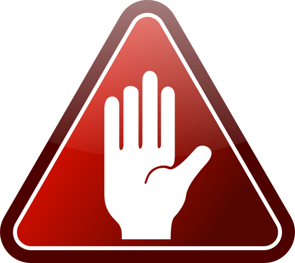 Red Triangle Hand Sign Clip Art At Clker Com   Vector Clip Art Online