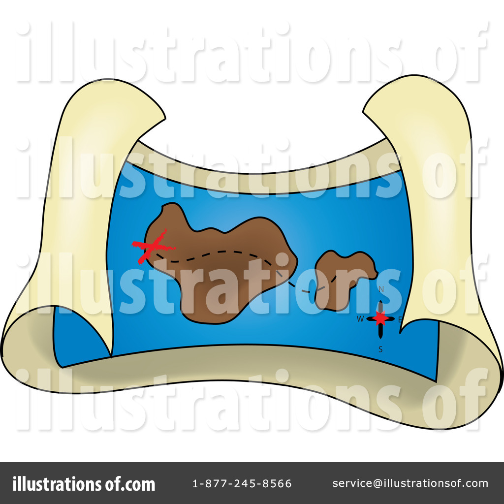 Royalty Free Rf Treasure Map Clipart Illustration By Pams Clipart