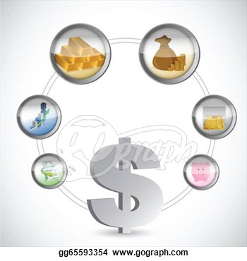 Stock Illustration   Dollar And Monetary Icons Cycle Illustration