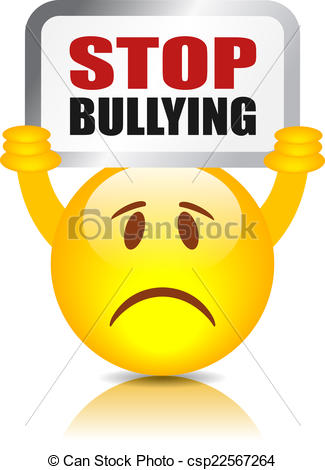 Stop Bullying Sign Isolated On White Background