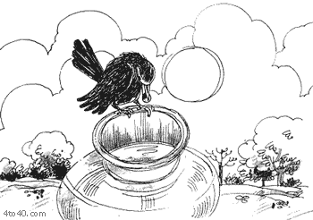 Thirsty Crow Colouring Pages  Page 3