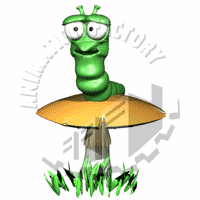 Worm Looking Animated Clipart