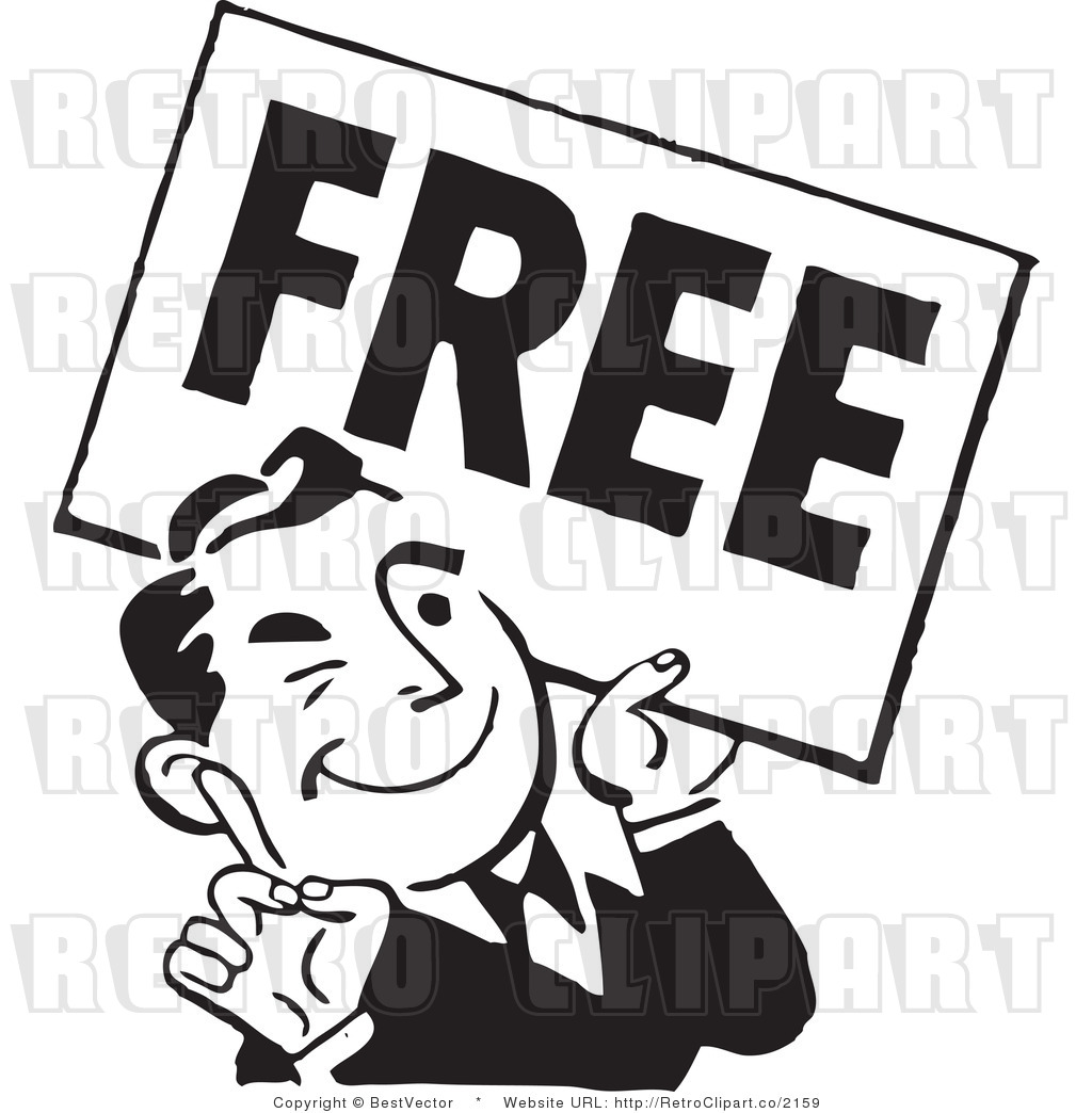     And White Retro Vector Clip Art Of A Free Man By Bestvector    2159