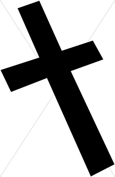 Black Cross Askew   Cross Clipart