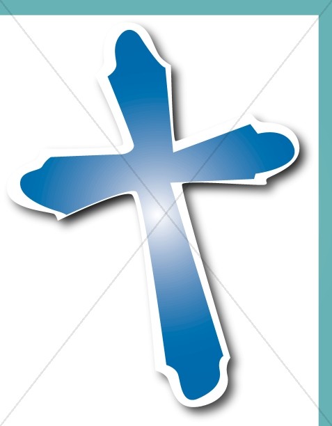 Blue And White Cross   Cross Clipart