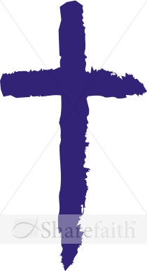 Blue Painted Cross   Cross Clipart