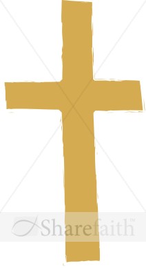 Brown Gold Plain Cross   Cross Clipart