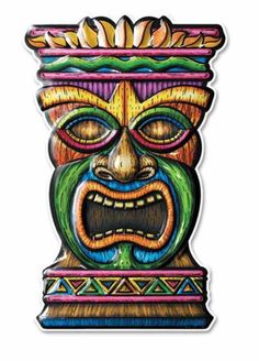 Click For Larger Picture Of Tiki 3 D Art Form Plastic Dimensional D    