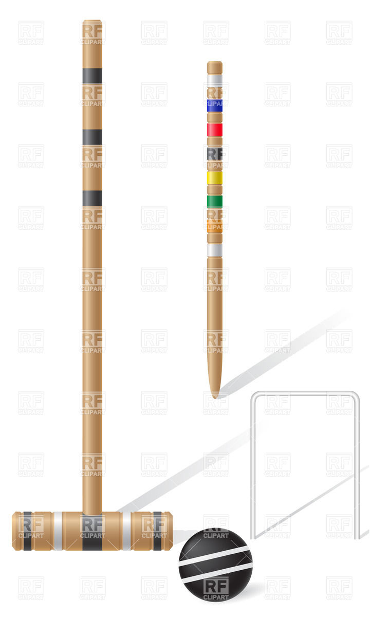 Croquet   Mallet And Ball Download Royalty Free Vector Clipart  Eps
