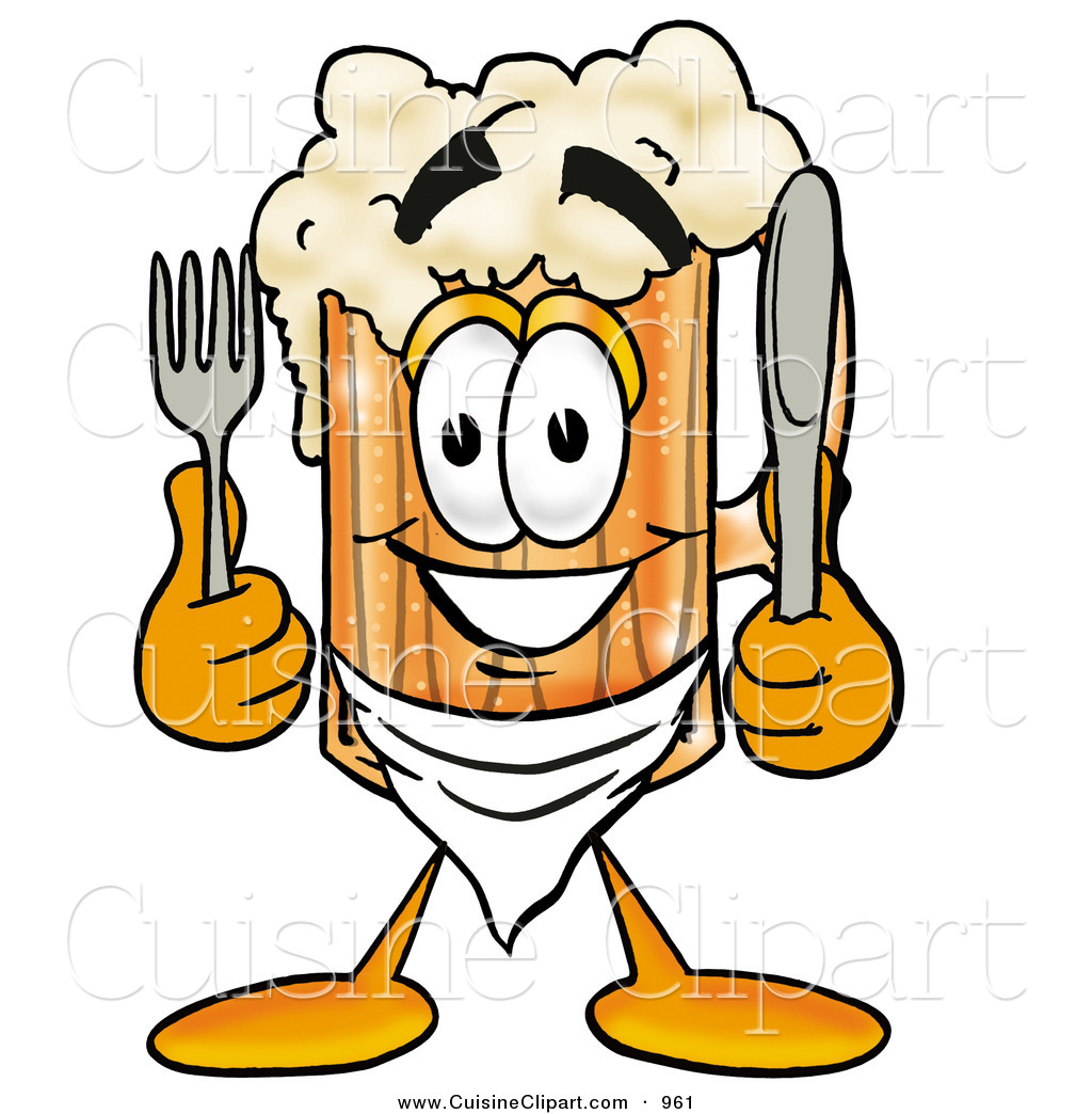 Cuisine Clipart Of A Grinning Beer Mug Mascot Cartoon Character    