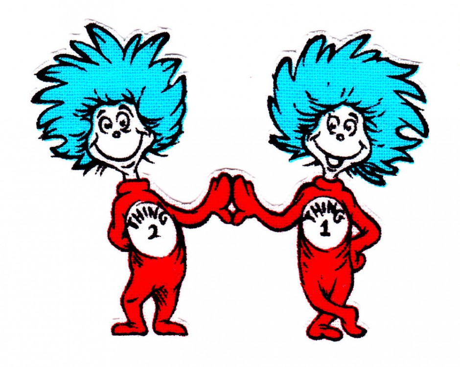 Dr Seuss Coloring Pages Thing 1 And Thing 2 Thing 1 Cat In The Hat    
