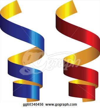 Drawing   Vector Party Streamers  Clipart Drawing Gg60340456   Gograph