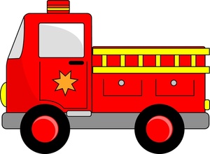 Fire Engine Clipart Image   Red Fire Engine Toy Truck With Ladder And