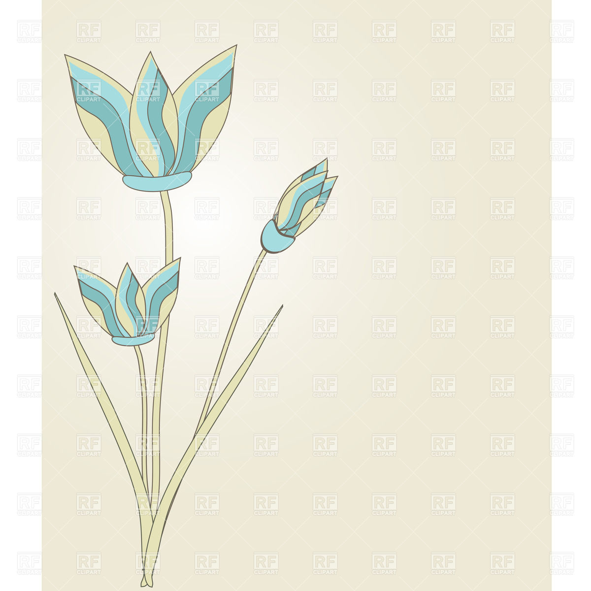 Hand Drawn Flowers 21948 Download Royalty Free Vector Clipart  Eps