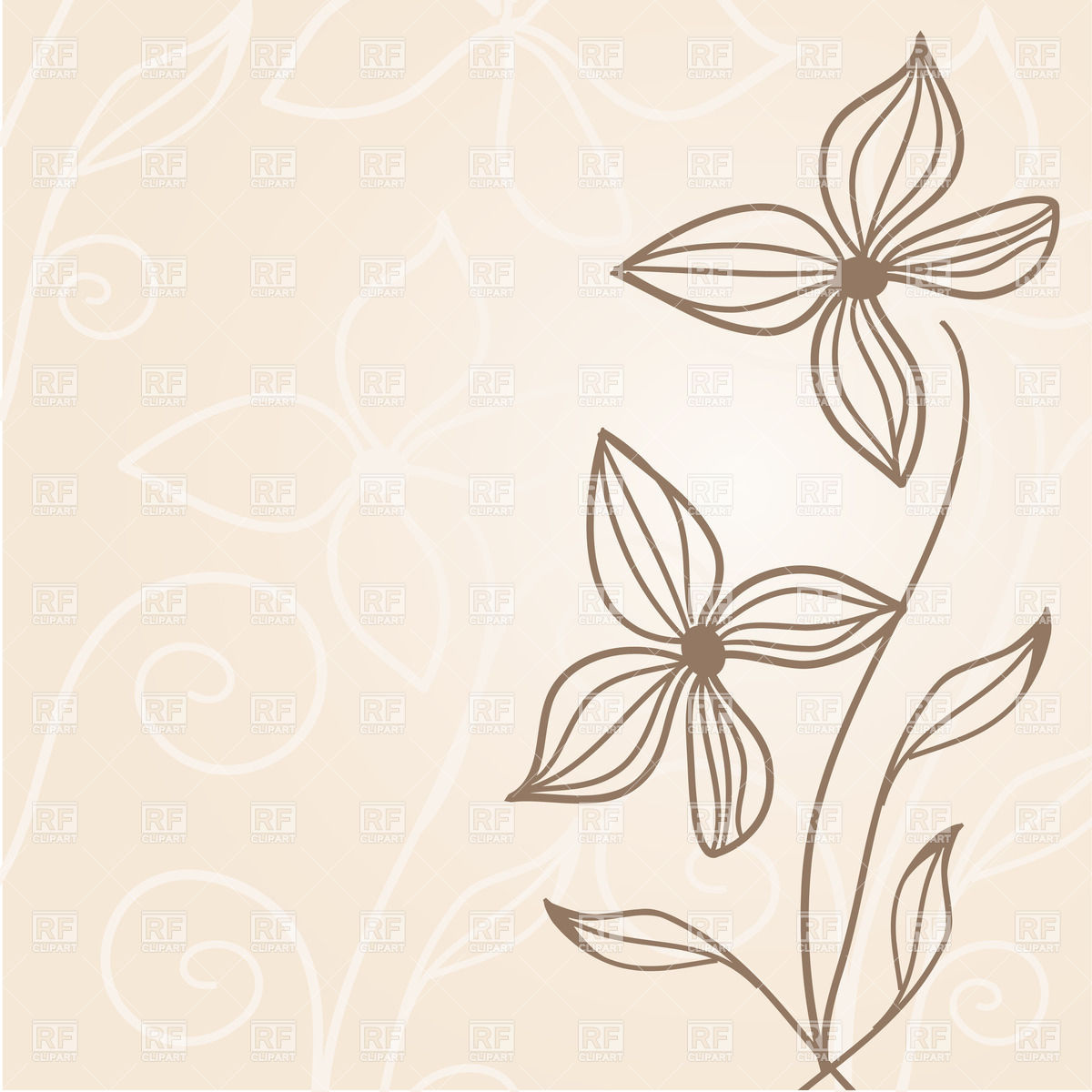 Hand Drawn Flowers Outline Download Royalty Free Vector Clipart  Eps